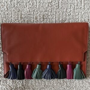 Rebecca Minkoff SOFIA Brown Tassel Clutch
